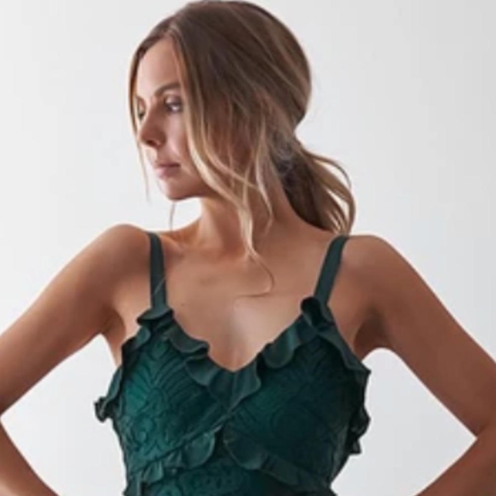 forest green dress
